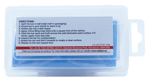 Valet Pro Yüzey Temizleyici Mavi Kil - Blue Clay 100gr - 2