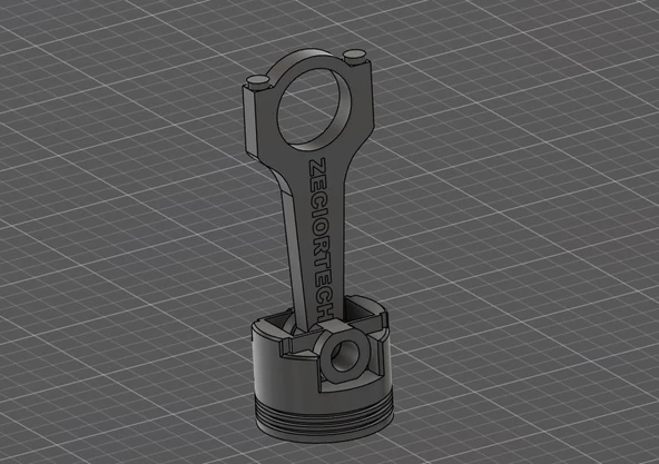 Byr Piston Anahtar Yüzük - Otomotiv Tutkunu için En İyi Hediye (Stand ile) (Plastik Aparattır!!!) 3D ürün görseli