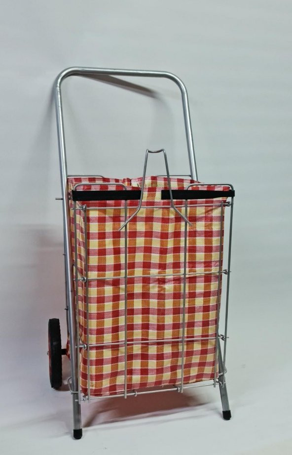 Katlanır Pazar Arabası Kalın Telli  İki Tekerlekli 30x90 Cm Gri - 2