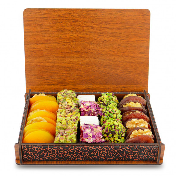 Lüx Küçük Boy İsme Özel Hediyelik Lokum Çikolata Kuru Meyve Kayısı Paketi 0,7 kg no - 2