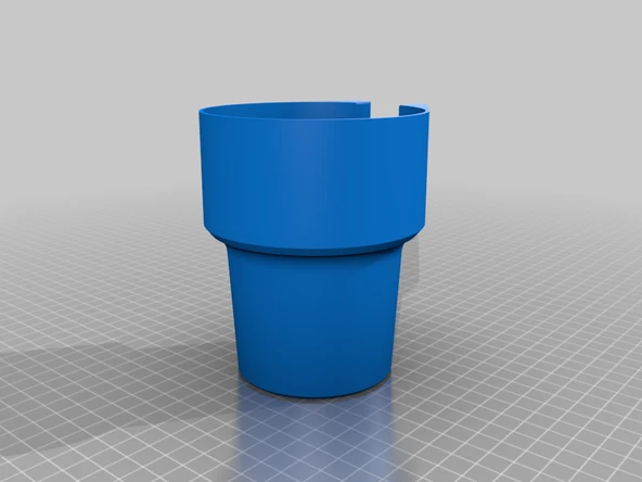 Byr Araba kupa adaptörü / büyük fincan tutucu (kompakt araba) (Sadece Plastik Aparattır!!!) 3D