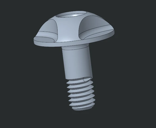 Byr Nolan N70-2X Motosiklet Kaskı Tepe Güneş Koruyucu Vida (Plastik Aparattır!!!) 3D - 3