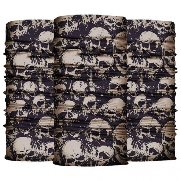 Knmaster Dark Cemetery Buff Bandana Boyunluk Maske Saç Bandı 3LÜ PAKET