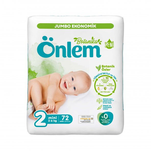 Önlem Bebek Bezi Botanica Jumbo Paket 2 Numara 72li Mini - 1