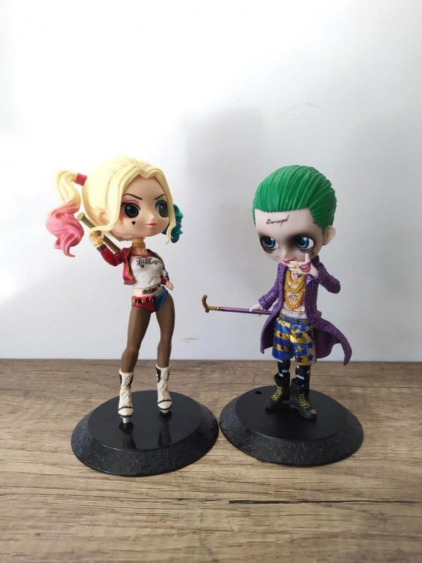 Harley Quinn Joker Figür Oyuncak Masaüstü Süsü Biblo 15 cm - 2