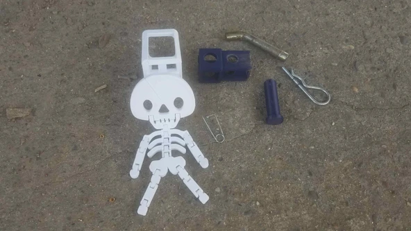 Byr Flexiskeleton 2 "ila 1.25" Hitch Adaptörü (Sadece Plastik Aparattır!!!) 3D - 2