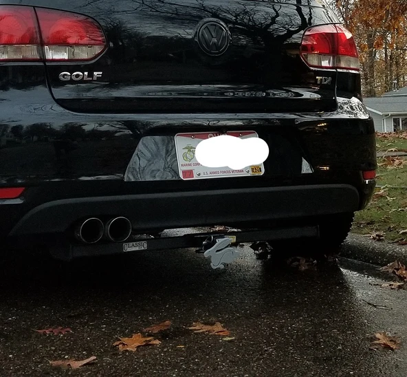 Byr VW Tavşan Hitch Alıcı Kapağı (Sadece Plastik Aparattır!!!) 3D - 4