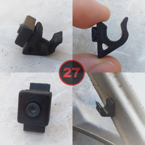 Byr Varilla Hood Clip / Rod Rod Retame - Taunus / Cortina (Plastik Aparattır!!!) 3D - 2