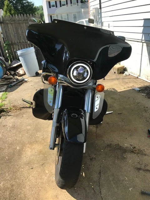 Kawasaki Vulcan Nomad VN1600 için özel LED far braketi (Plastik Aparattır!!!) - 4