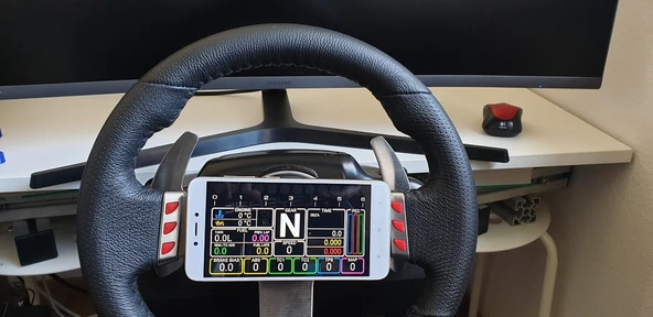 Byr Logitech G27 Telefon Montajı - SIM Gösterge Tablosu (Sadece Plastik Aparattır!!!) 3D ürün görseli