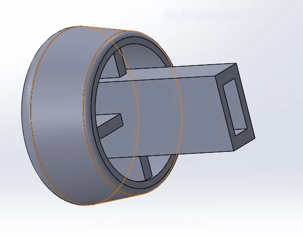 Byr VW Beetle 67-72 Koltuk Backrest Düğmesi (Sadece Plastik Aparattır!!!) 3D - 2