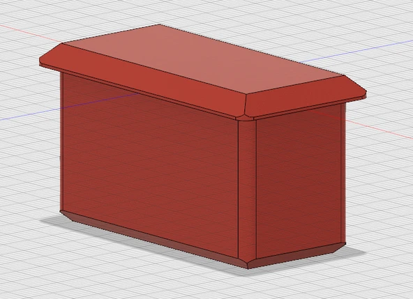 Byr 1 "x 2" (0.083 duvar) dikdörtgen boru için uç kapak (Sadece Plastik Aparattır!!!) 3D - 2