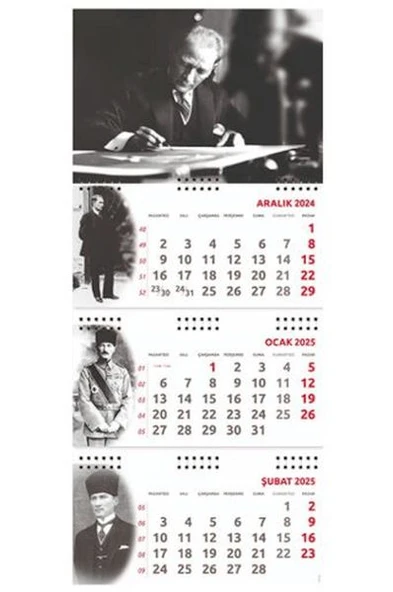 Atatürk Gemici Duvar Takvimi - İmza 2025 - 1