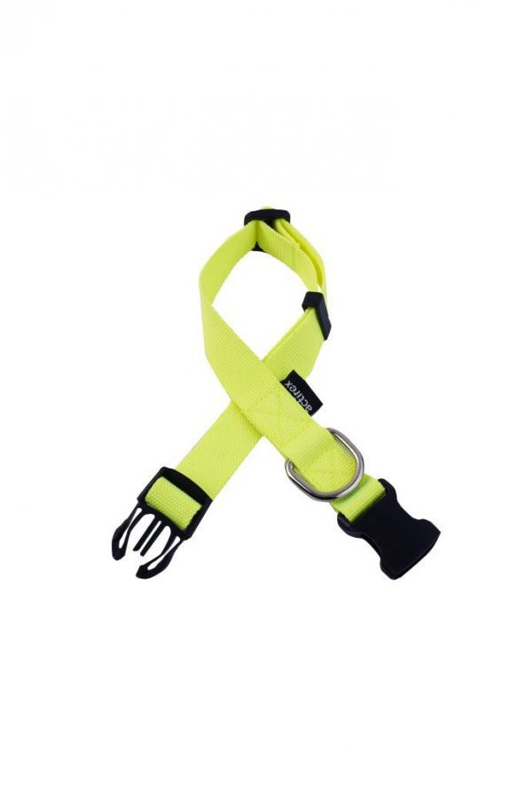 Actirex Neon Yumuşak Doku Ayarlanabilir Köpek Boyun Tasma Yellow 40-65cm