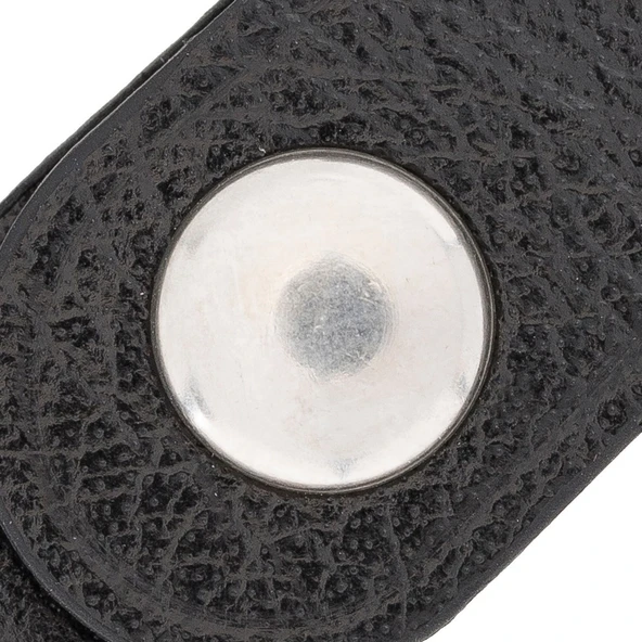 Apple AirTag Uyumlu Deri Anahtarlık, RST1 Siyah - 5