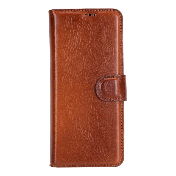 Samsung Galaxy Z Fold5 Uyumlu Deri Cüzdanlı Kılıf Efektli Taba - 3