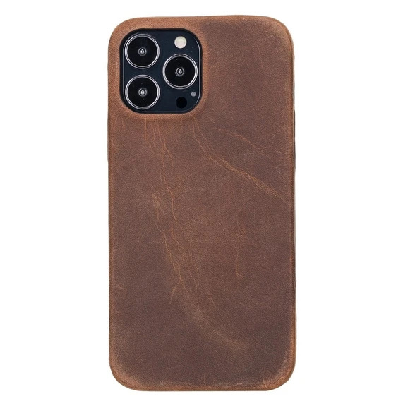 Apple iPhone 13 Pro Max Uyumlu Deri Arka Kapak ROCK G2 - 2