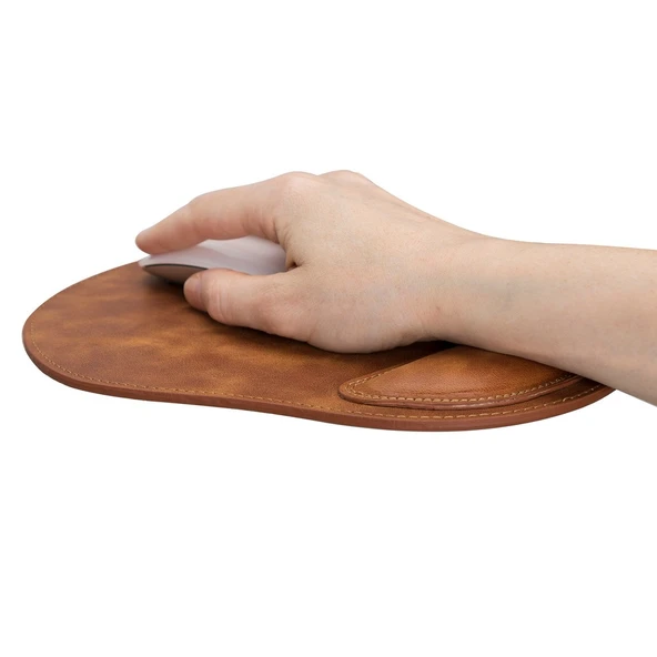 Bileklikli Deri Mouse Pad TN11 Taba - 2