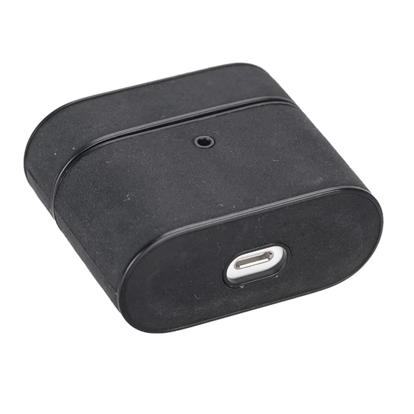 Casquet Apple AirPods 3.nesil Uyumlu Deri Kılıf G1 Siyah - 5