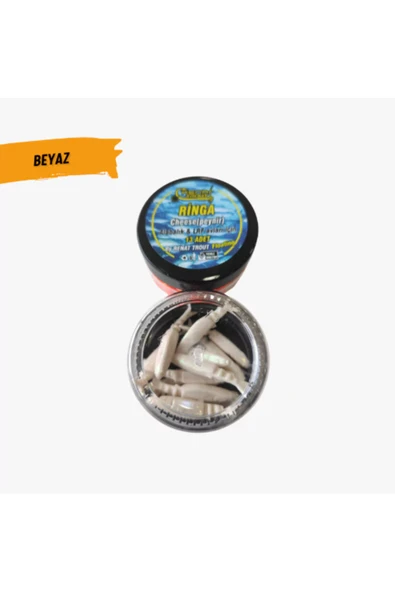 RENAT CARP Renat Trout Master Peynir Kokulu Silikon Kurtçuk Alabalık Yemi  beyaz - 1