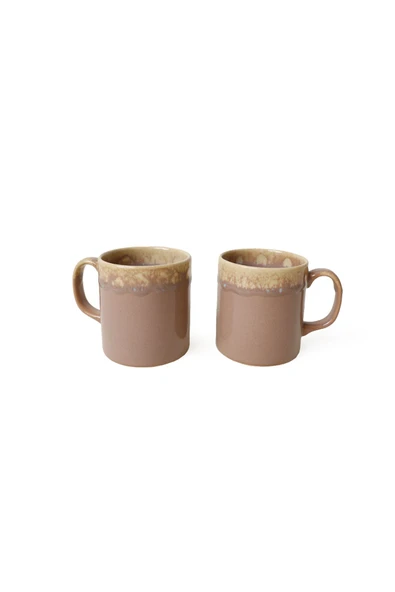 Keramika Gri Silindir Kupa 10 Cm 2 Adet 620 - 4