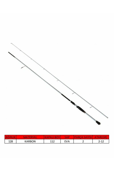 BAUER Captain1450 Fukushi 2 Parça Spin 210cm Lrf Kamışı 2-12gr Atarlı