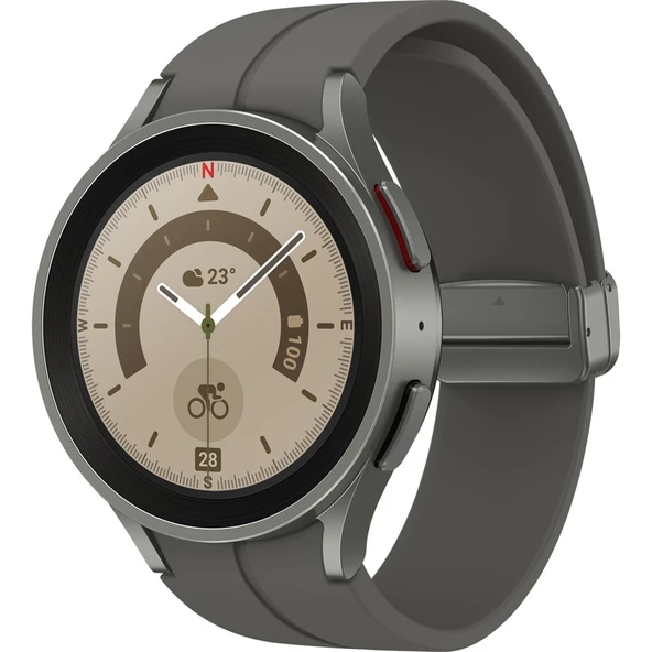 Samsung  Galaxy Watch 5 Pro Akıllı Saat Gri 45mm SM-R920NZTATUR (Samsung Türkiye Garantili)