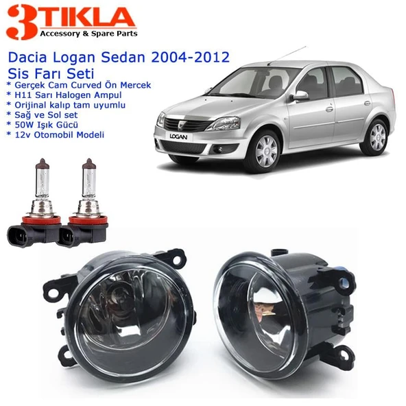 Dacia Logan Sedan 2009 Sis Farı Set  Oem:  8200074008