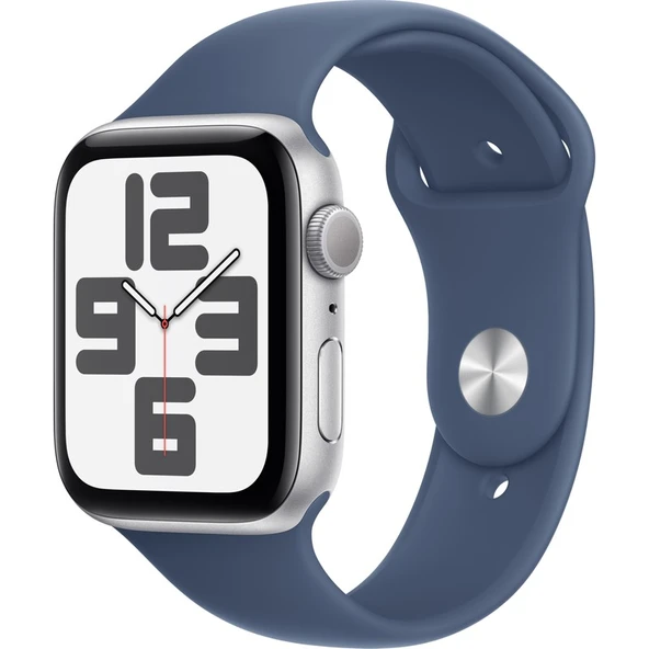 Apple  Watch Se Gps 44MM Silver Aluminium Case With Denim Sport Band - M/l