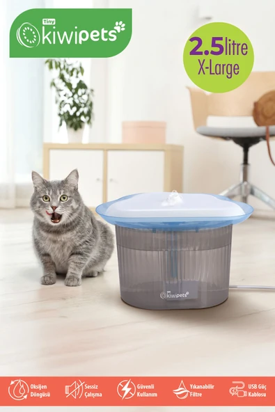 Kiwi Pets Kpf-10549 Ultra Sessiz Otomatik Pet Su Şelalesi