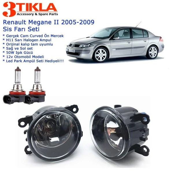 Renault Megane II Sedan 2005-2009 Sis Farı Set Oem: 8200074008