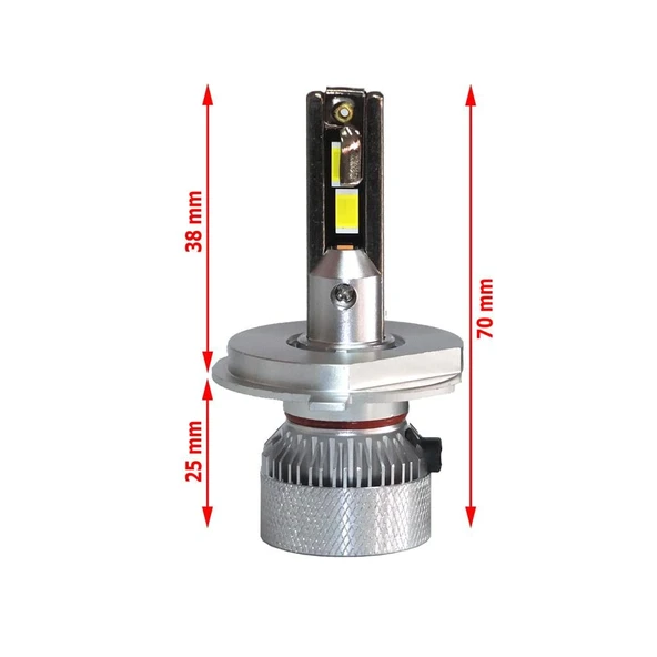 Ford Fiesta MK6 2001-2008  Far Ampulü  Mini Cosmo Beyaz H4 Mini Led Xenon Şimşek Etkili 15000 Lümen - 3