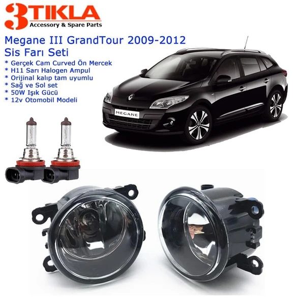 Renault Megane III SW 2010 Sis Farı Set Oem: 8200074008