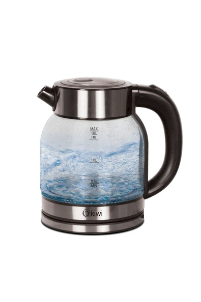 Kiwi Kk-3333 Çelik Tabanlı Cam Su Isıtıcı Kettle