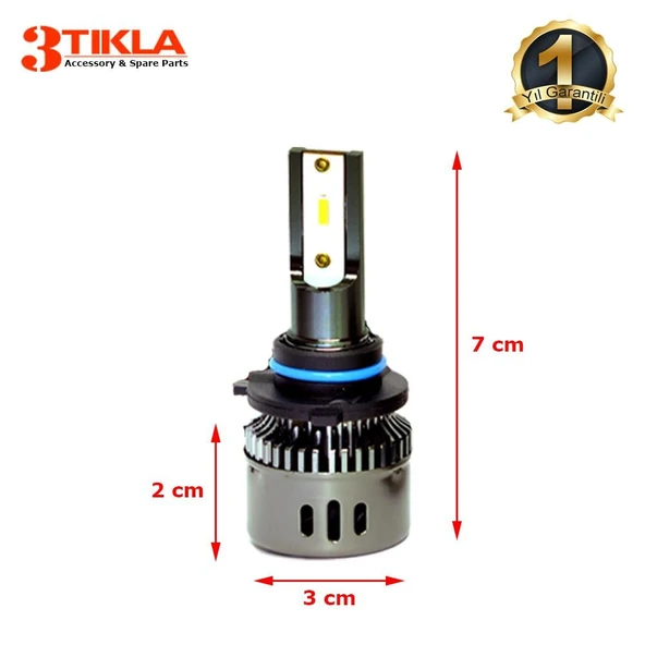 Renault Clio 4 2013-2022 Kısa Far Wise Beyaz H7 Mini Led Xenon Şimşek Etkili 12000 Lümen - 3