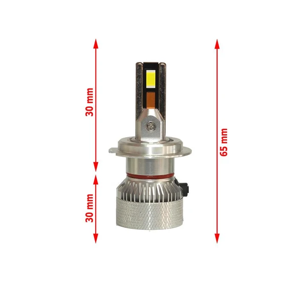 Dacia Duster 2010-2023 Uzun Far Mini Cosmo Beyaz H1 Mini Led Xenon Şimşek Etkili 15000 Lümen - 3