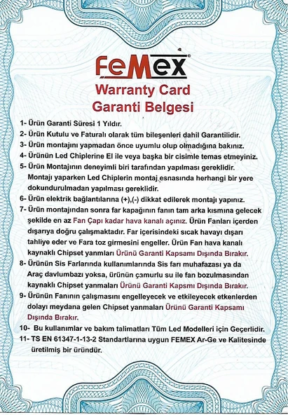 Fiat Scudo III 2021-2025 Kısa Far Mini Cosmo Beyaz H7 Mini Led Xenon Şimşek Etkili 15000 Lümen - 5