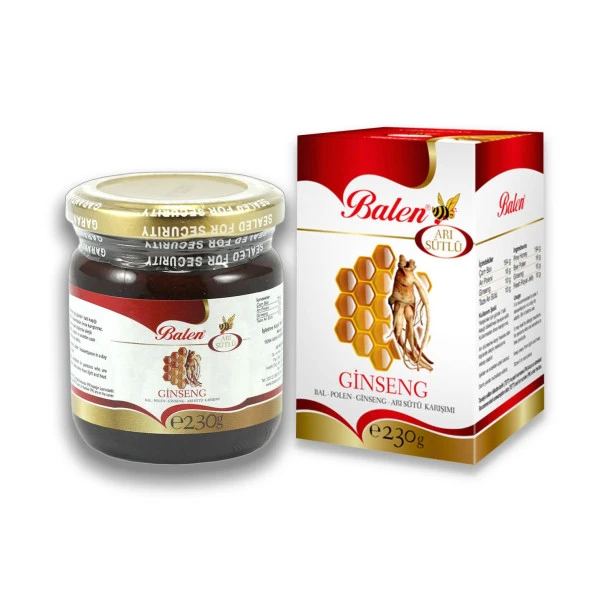 Balen Bal Polen Kırmızı Ginseng Arı Sütü Karışımı 230 gr