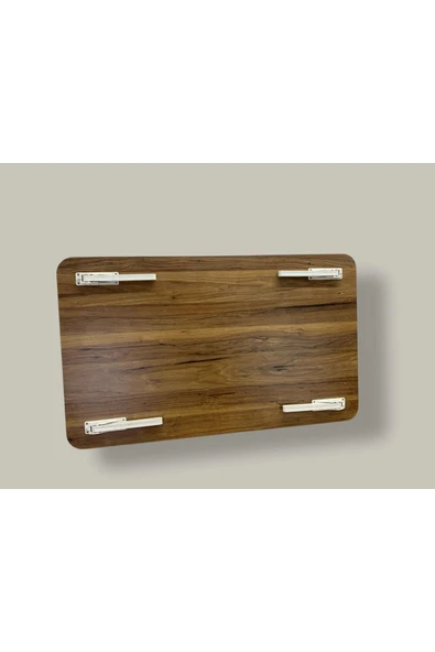 ADIM EBATLAMA Yer Sofrası Mutfak Sofrası Kolay Taşınabilir 60 X 100 Cm Balkon Sofra Ceviz - Resim 3