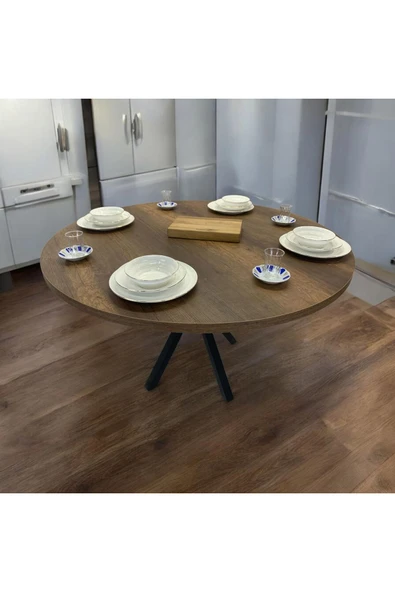 ADIM EBATLAMA Yuvarlak Yemek Masası BAROK Ahtapot AYAK - Resim 3