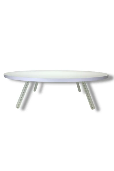 ADIM EBATLAMA Katlanabilir Yer Sofrası Hamur Açma Tahtası Beyaz Oyun Masası - Resim 2