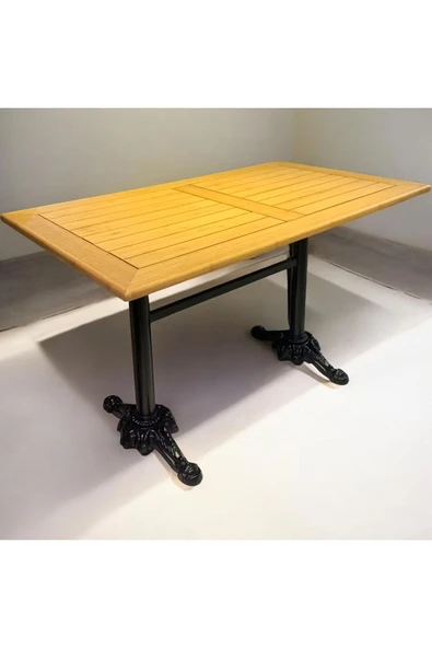 ADIM EBATLAMA CAFE MASA BAMBU  ahşap yemek masası 120 X 70 - Resim 2