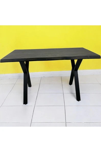 ADIM EBATLAMA CAFE MASA KÖKNAR Kütük Masa X AYAK SİYAH