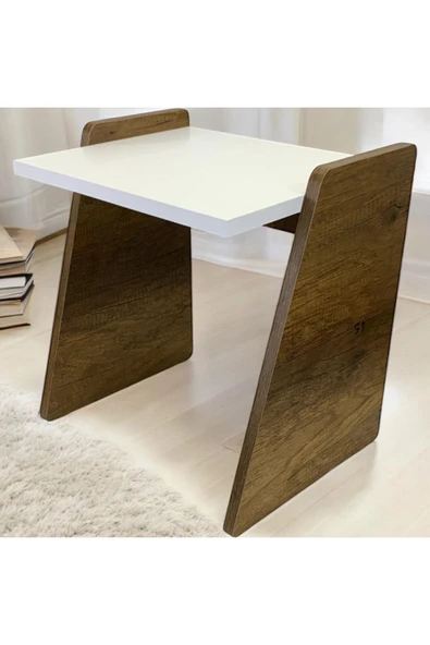 ADIM EBATLAMA BEYAZ ZİGON SEHPA  3 LÜ TAKIM - Resim 5