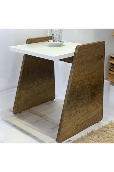 ADIM EBATLAMA BEYAZ ZİGON SEHPA  3 LÜ TAKIM - Resim 3