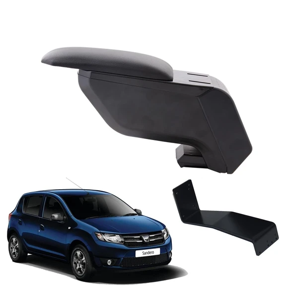 Dacia Sandero 2018 Delmesiz Çelik Ayaklı Siyah Kolçak Kol Dayama