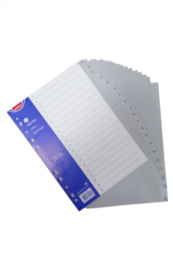 Plastik Seperatör 20 Rakam Ayraç A4 1 Adet