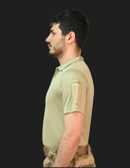 TAKTİKAL TİŞÖRT YAKALI BEJ - 2
