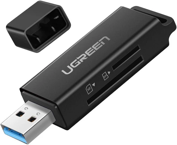 Ugreen USB 3.0 Sd ve Micro Sd Kart Okuyucu - Siyah Outlet