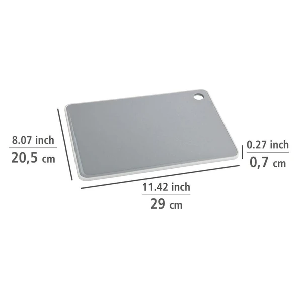 Saban Basic L Kesme Tahtası | Antibakteriyel, Kaymaz, Sulu Yemekler İçin Oluklu, Gıdaya Uygun 20,5 x 29 cm - Resim 5